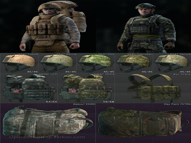 Couturier - Pack de Roupas e Equipamentos - Tarkov
