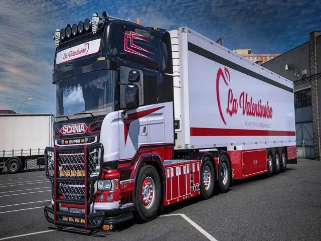 Scania 6 Series R500-V8 + Reboque - ETS2 1