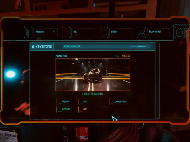 Vendedor de Carros Virtual - Cyberpunk 2077 3